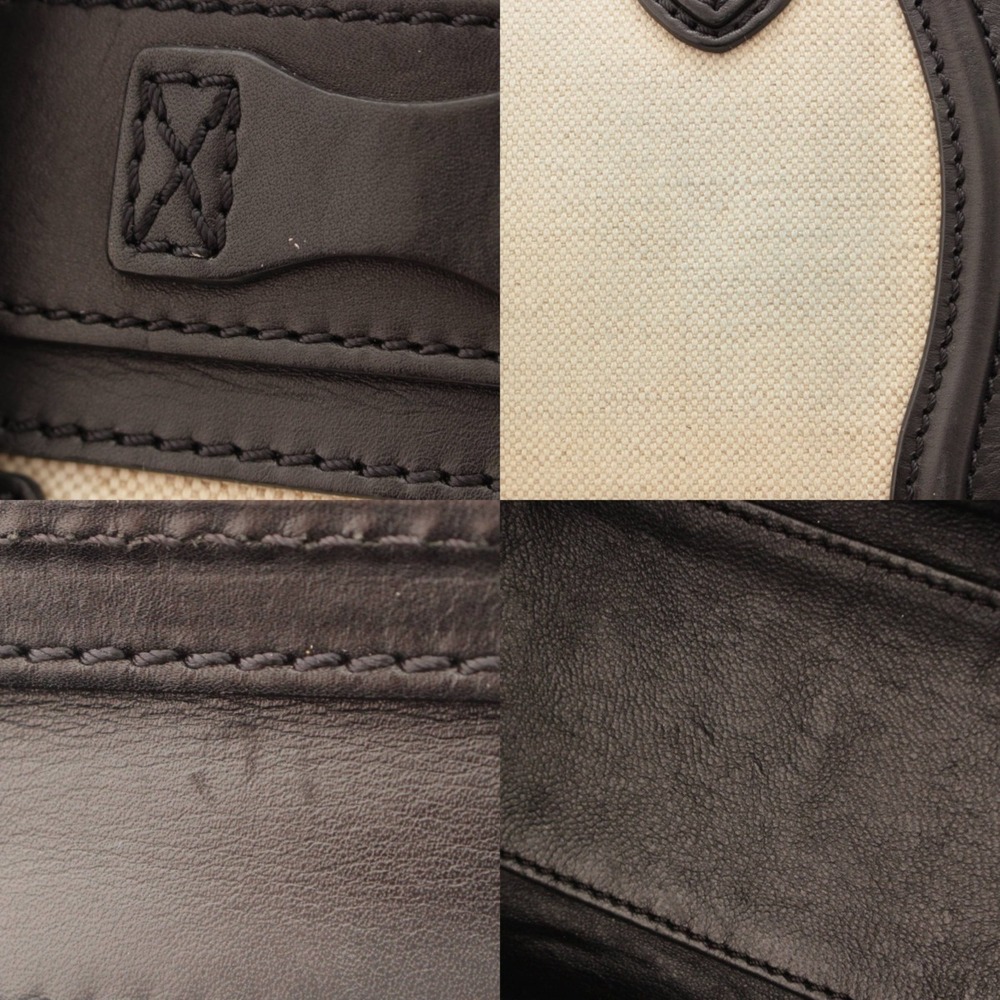 Celine Luggage 2way Shopper Canvas Shoulder Bag Black - Picture 8 of 8